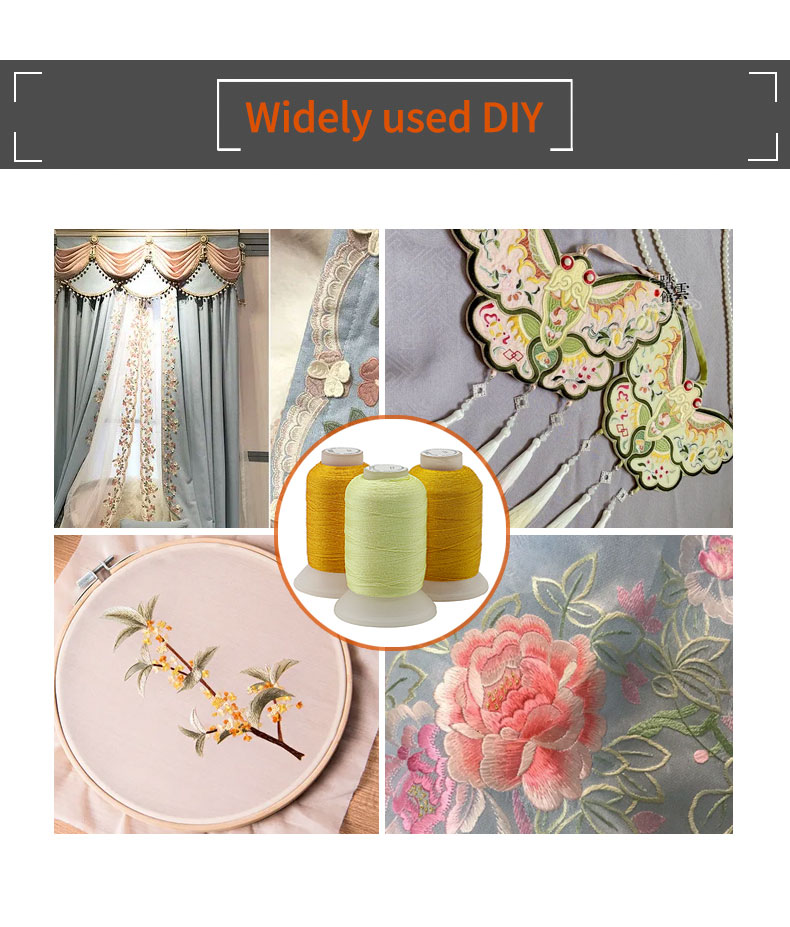 40 Colors 100% Polyester Embroidery Thread Set Kit 120d/2 500m For Quilting Stitching