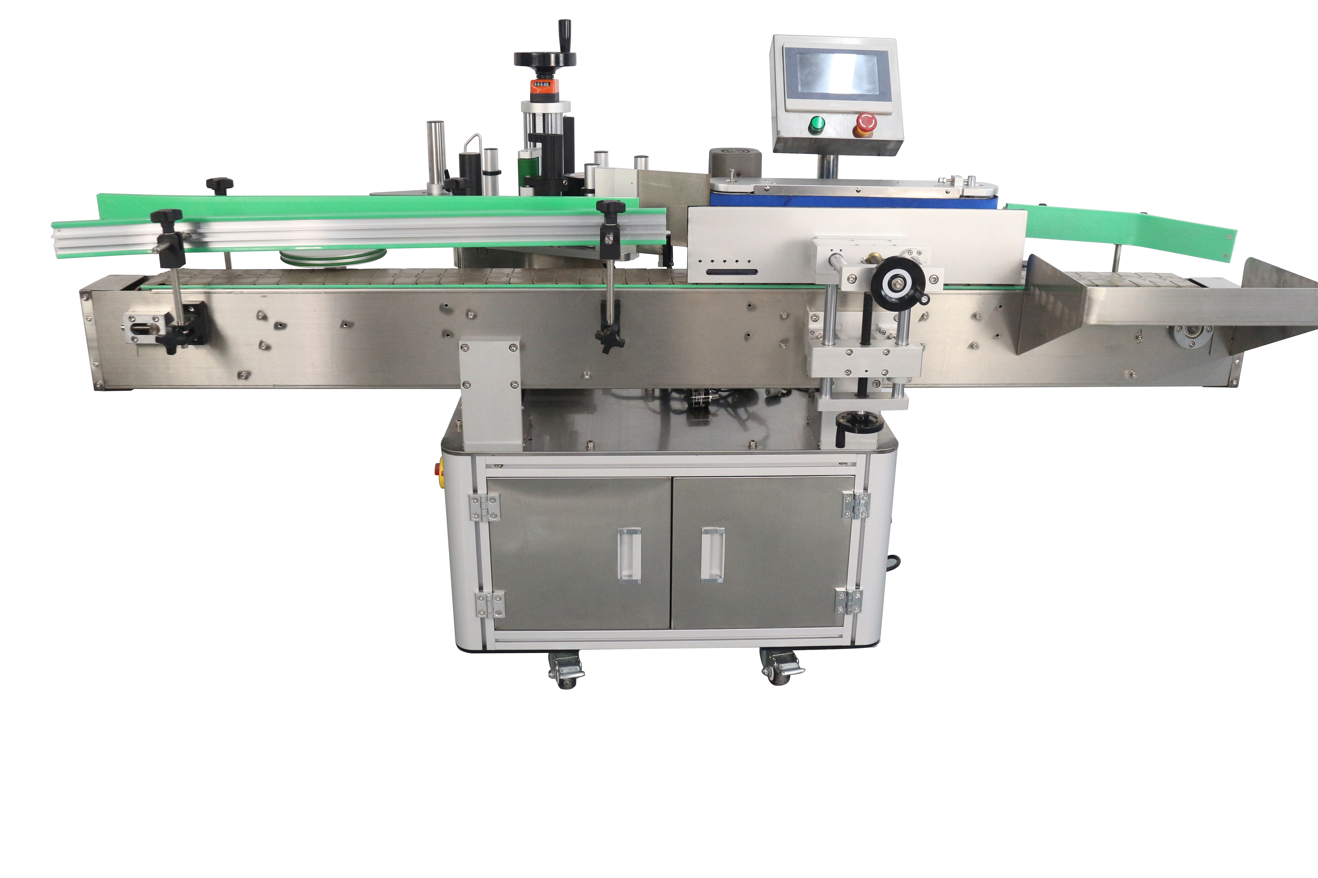 Automatic Round Irregular Hexagonal Glass Bottle Labeling Machine with 220 KG Capacity