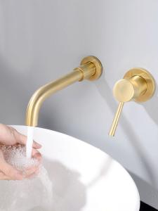Quality OEM Stainless Steel Gold Concealed Kitchen Faucet Dirt Resistant wholesale