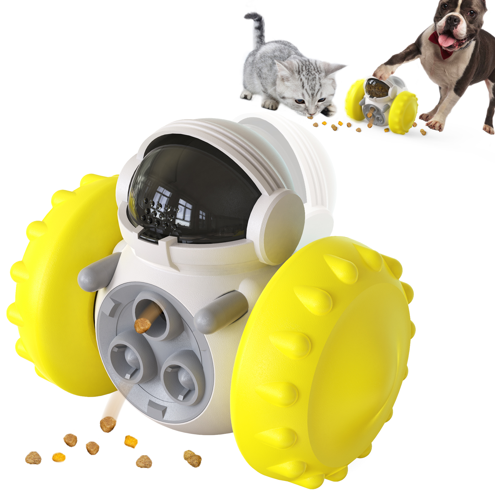 Pet Slow Treat Toy Dogs Food Puzzle Feeder ToysSuitable Robot Food Dispenser Interactive