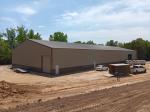 Rockwool Insulation Metal Warehouse Building Steel Structure With Round Bar