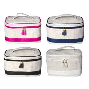 Quality Linen train case wholesale