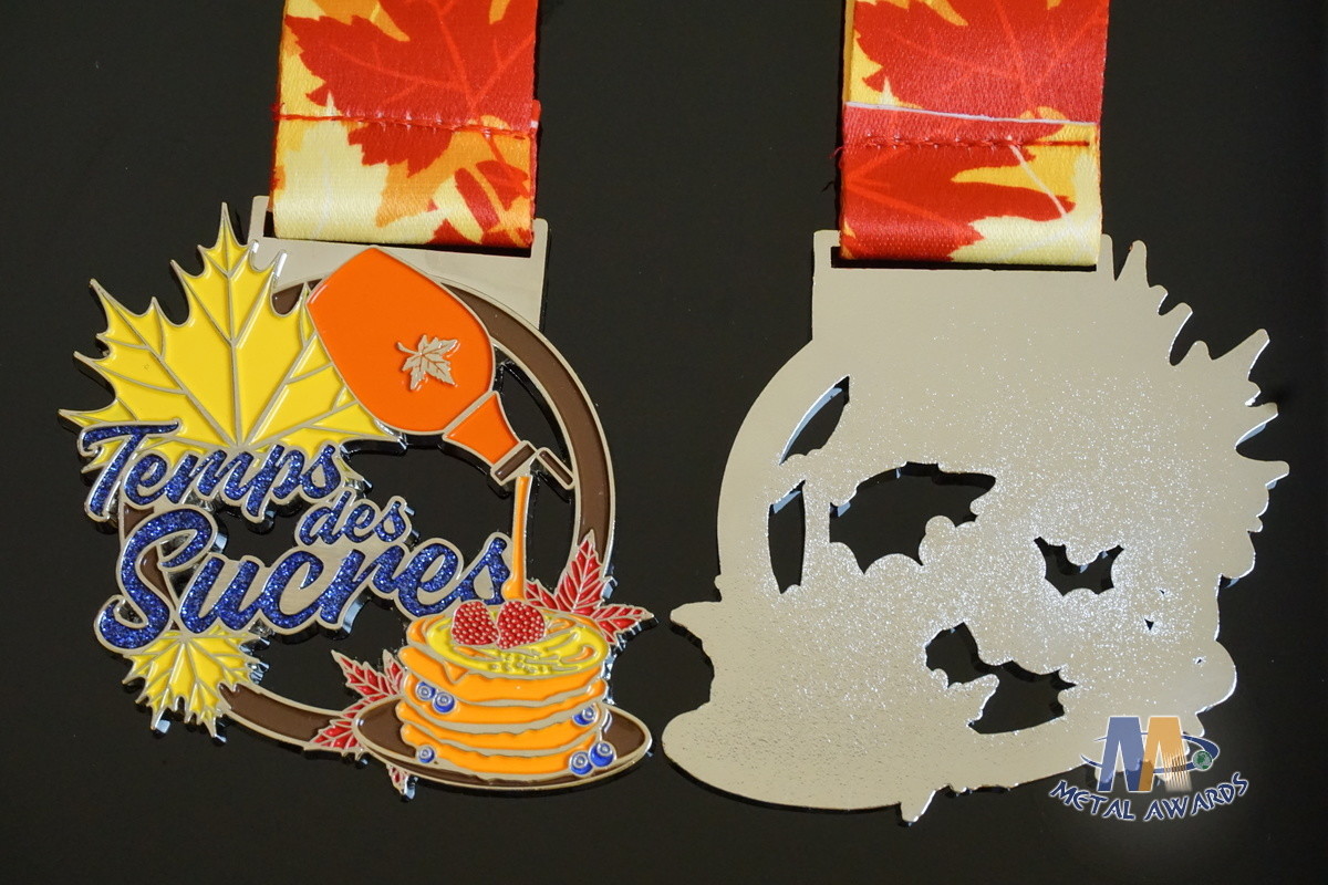 Virtual Racing Or Running 10K Metal Award Medals 864*32mm Sublimated Ribbon Both Side