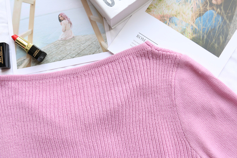 Autumn Long Sleeve Knitted Crop Top Sweater