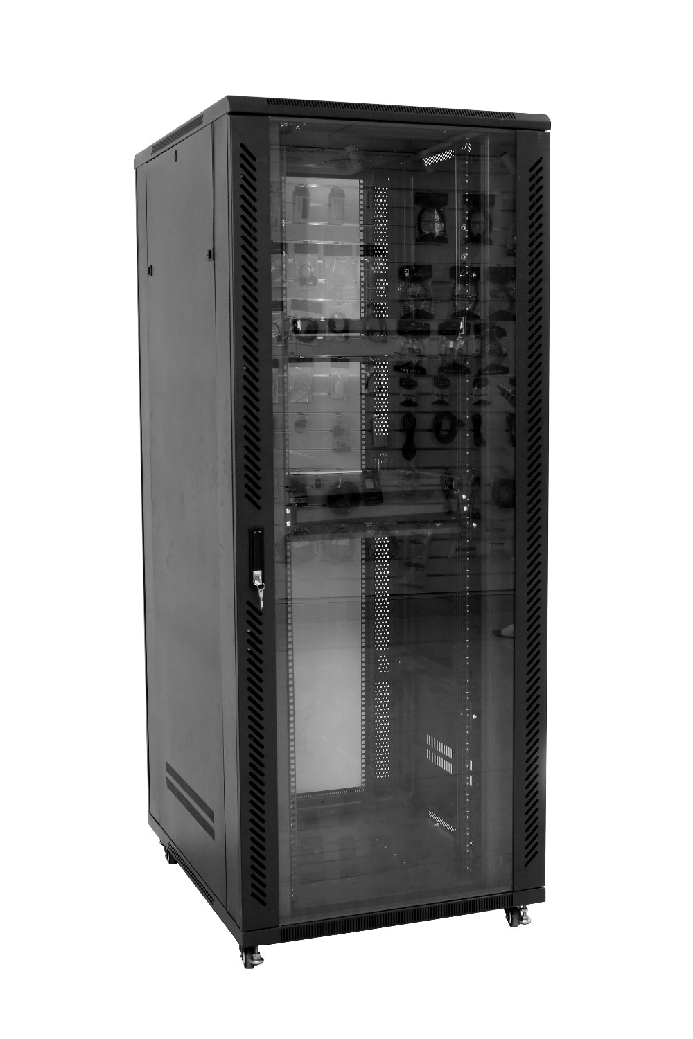 Adjustable Feet Network Rack Cabinet Heavy Duty Castors Moving Conveniently