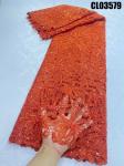 Export African White Lace Fabric Sequin Embroidery Bridal Lace african Guipure
