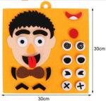 Felt Puzzle Toys Kids DIY Facial Expression Emotion Changing for Children
