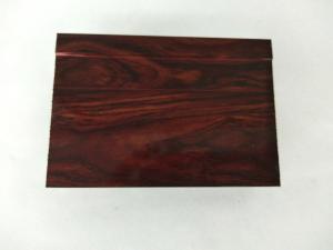 Quality Square Reddish Brown Wood Finish Aluminium Profiles With Strong Stability wholesale