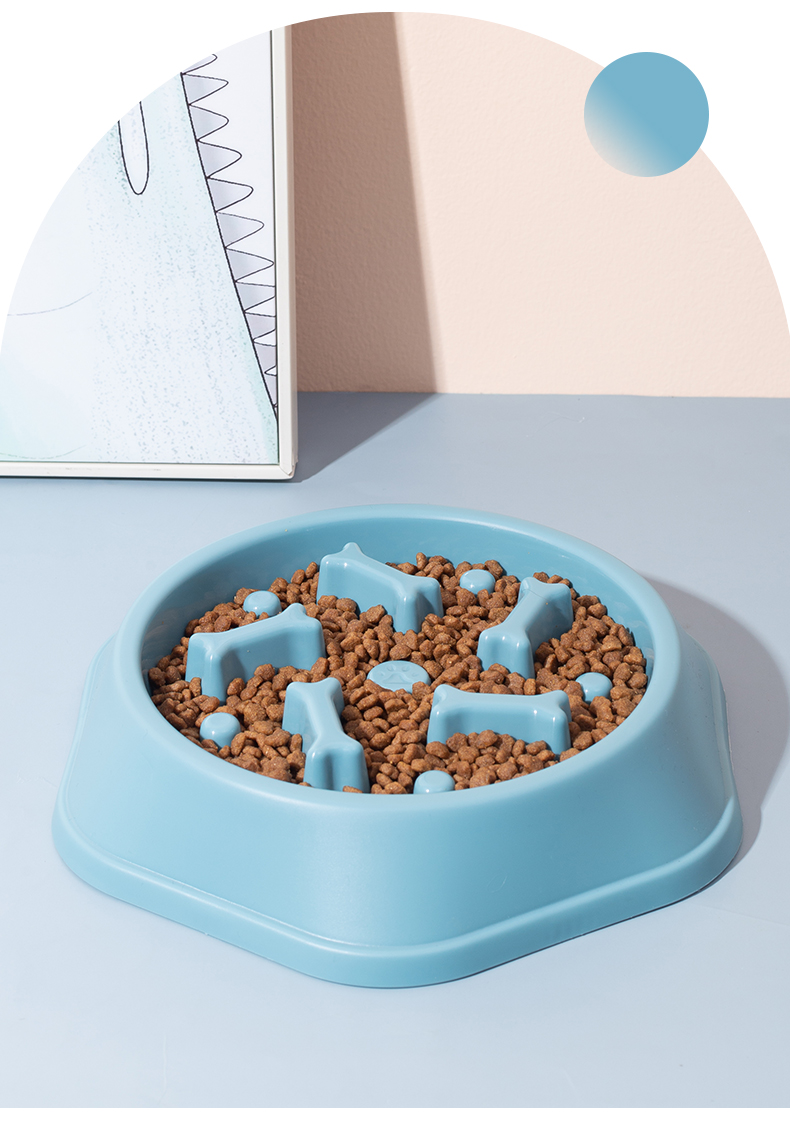 Pet Dog Bowl Plastic Anti Choking Slow Feeding LCD Display Alimentador De Mascota