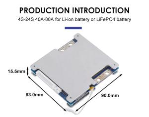 Quality LiFepo4 BMS PCM Battery Protection Board Smart 19s 60V 40A With Balance wholesale