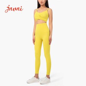 Quality Cropped Strappy Bra 210gsm Yoga Activewear Sets High Waist Fitness Set wholesale