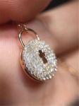 diamonds key necklace 18kt gold with yellow gold or white gold or pink gold
