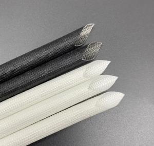 Quality Coated Silicone Heat Resistant Braided Sleeving Resistance To Acid And Oil wholesale