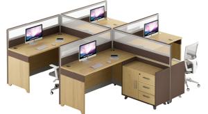 Quality modern 4 seater office workstation table furniture wholesale