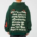 Long Sleeve Men Hoodie Gothic Casual Print Hoodie 100% Polyester