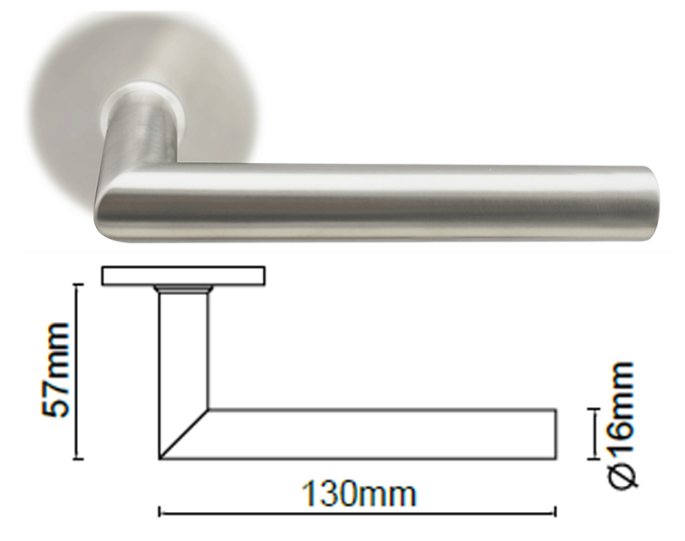 Magnetic round rose door handle modern for minimalistic door design