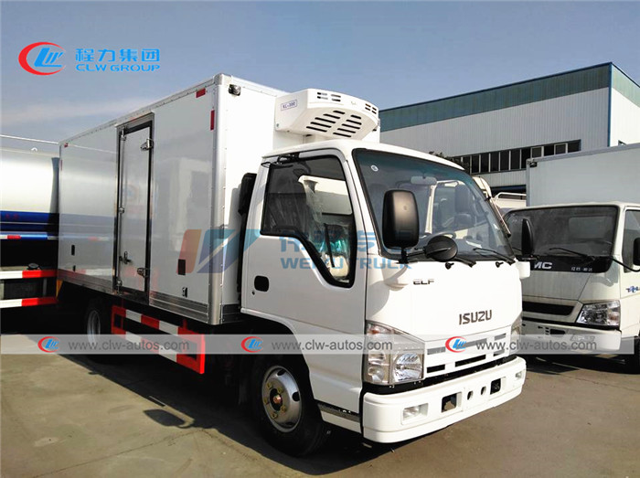 ISUZU 3T 4T Refrigerated Van Truck For Ice Cream Delivery