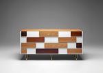 Nakashima Style Clothing Display Cabinet , Wooden Clothing Display Customized