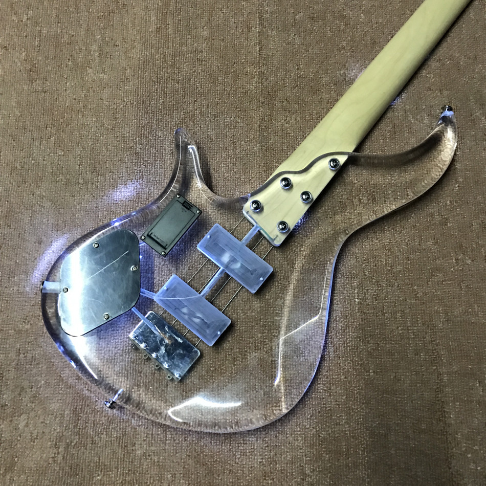 High quality LED light acrylic electric guitar rosewood fingerboard, free shipping