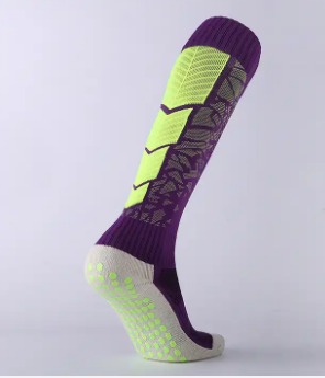 Breathable High Knee Soccer Socks with Custom Anti-Slip Design and Standard Thickness