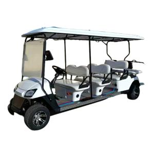Quality 4 Wheel Street Legal Family Electric Off Road Utility Golf Cart 8 Seater With Storage Box wholesale