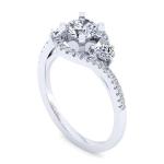 Round Gemstone Shape Lab Created Diamond Rings OEM ODM