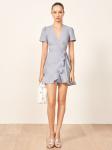 Ladies Summer Fashion Clothing Linen Fabric Wrap Dress
