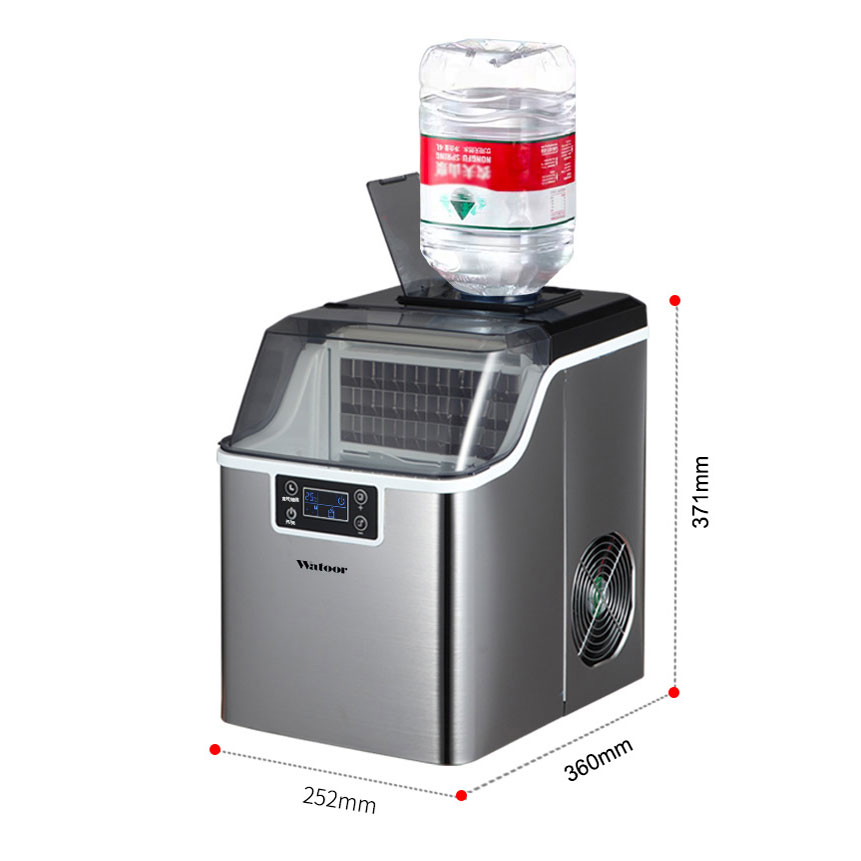 Stainless Steel 20kg Mini Portable Ice Cube Block Making Automatic Countertop Ice Machines for Commercial Home Food Beverage
