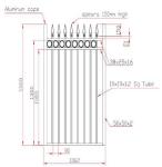 Customized Black Zinc Steel Metal Garrison Fence Panels Maintenance Free