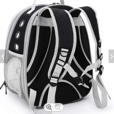 Cat Pet Carrier Backpack Transport Bag Lock Safety Zippers Portable Breathable