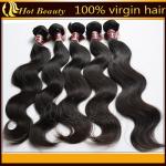 Natural Black Virgin Human Hair Extensions Not Frizzy For Peruvian 22 Inch