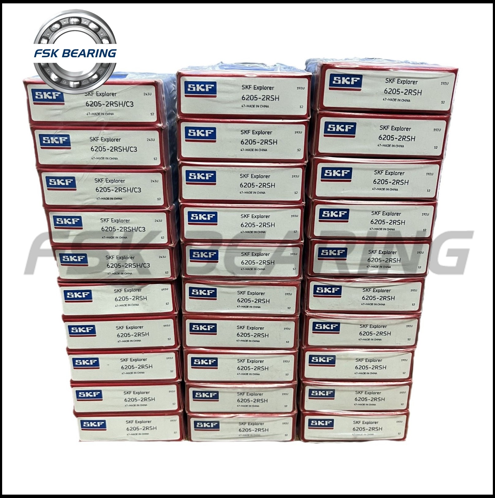 393921E Deep Groove Ball Roller Bearing Outer Ring Arc Surface 1726203-2RS1 For Printing Machine