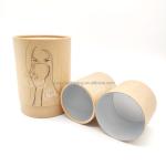 Black Kraft Paper Tube Packaging Recyclable Cardboard Cosmetic Food Container