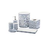 Floral Print Soap Dispenser Foam Dispenser Toothbrush Holder Bathroom Accessorie