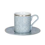Ceramic Embossed Espresso Turkish Fashion Coffee Cups With Golden Line