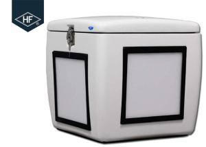 Quality Motorcycle Scooters Food Delivery Box 85L Fiberglass With Led Light 500 * 485 * 495mm wholesale