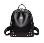 PU Leather Backpacks Women's Pack Sacks Fashion Rivets Shoulder Bags