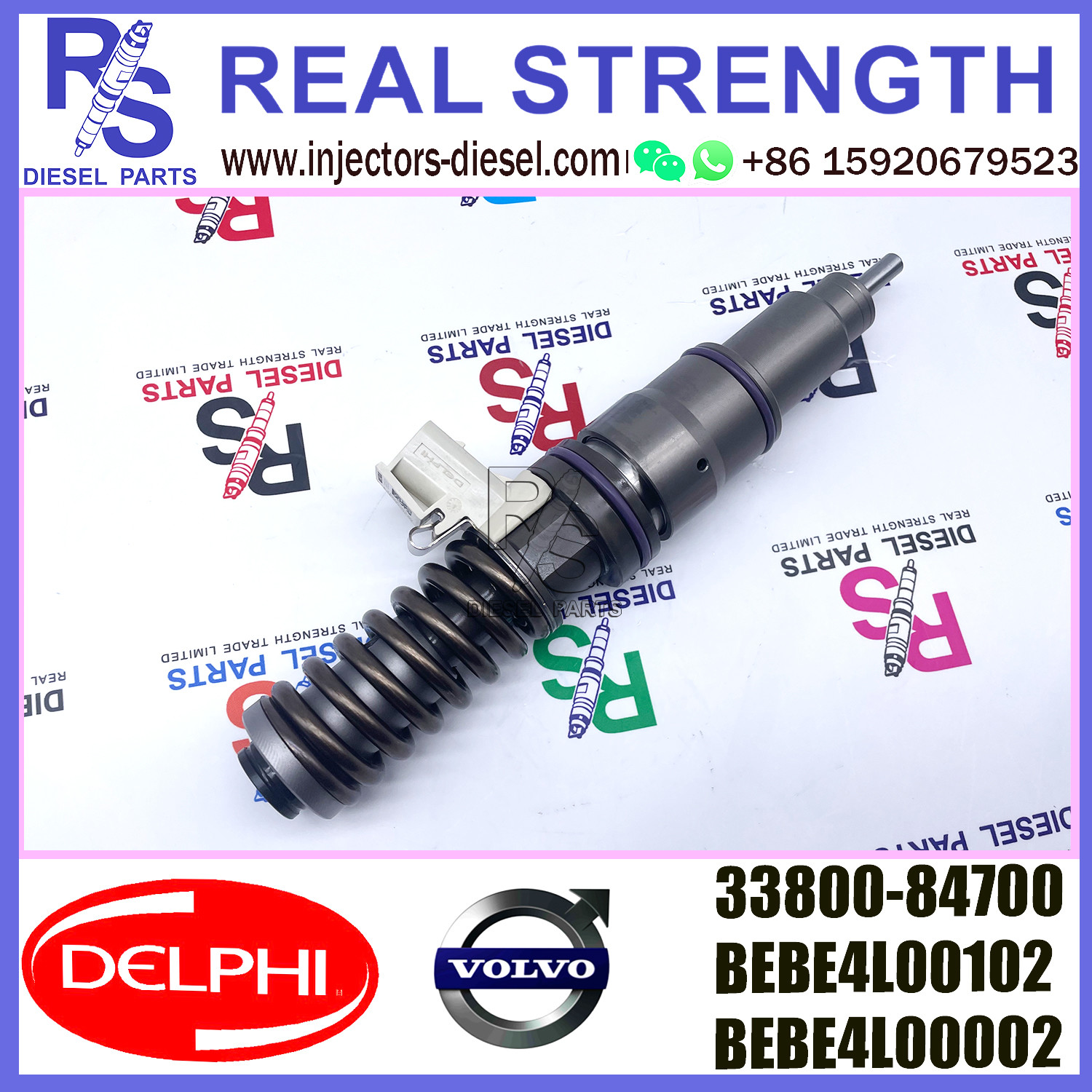 DELPHI 4pin BEBE4L00102 Diesel pump Injector BEBE4L00102 BEBE4L00002 33800-84700 E3.18 for HYUNDAI L ENGINE WITH EGR