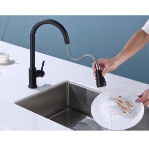 Quality SUS304 Body 60cm Hose Touch Pull Out Kitchen Faucet wholesale