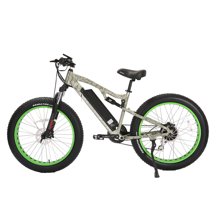 Aluminum Alloy Frame 26" Fat Tire E Bike with 750W Brushless Motor and 48V 13Ah Battery