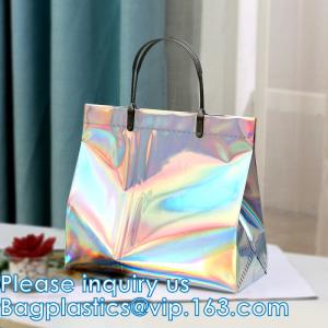 Quality Holographic Rainbow Handbag Reusable Bags, Gym Sports Security Travel Beach Lunch Box Restaurant Takeouts wholesale