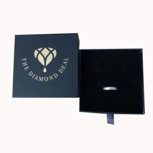 Quality Custom Logo Printed Black Cardboard Jewelry Gift Box for Bracelets Earrings and Necklaces wholesale