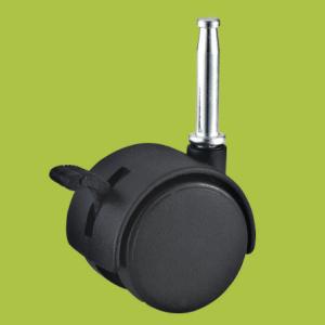 Quality factory price furniture casters long insert stem black caster with brake wholesale