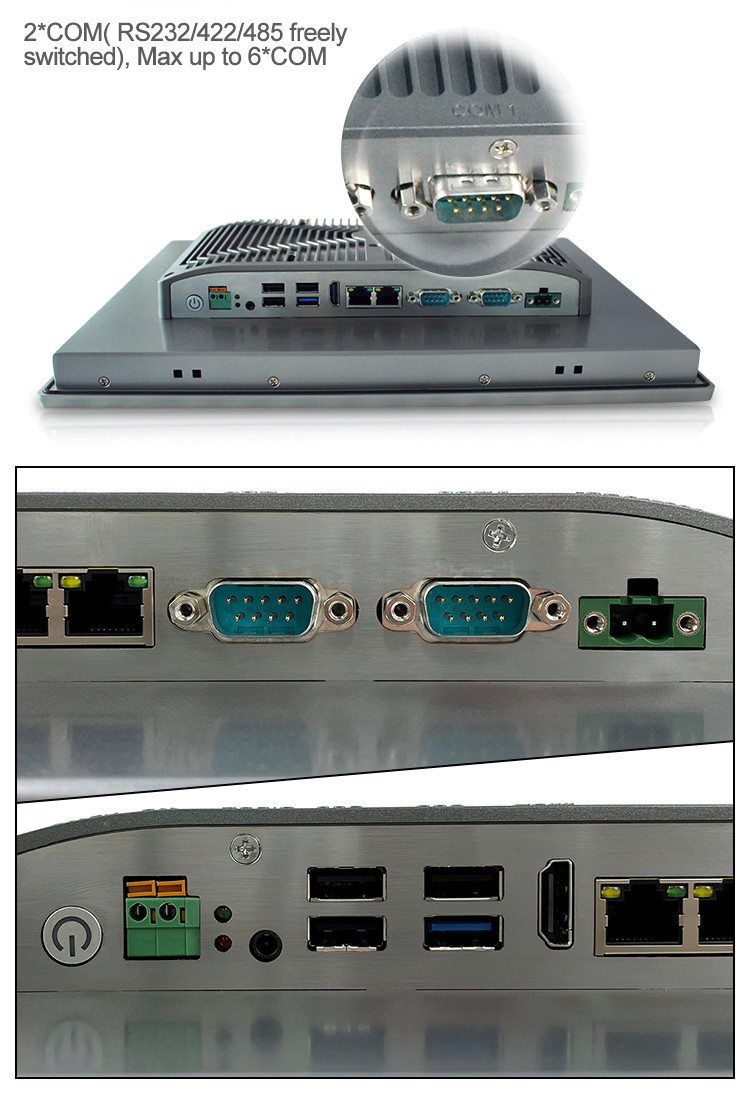 Rugged Linux HMI Industrial Panel Pc With Touch Screen 15 Inch Size