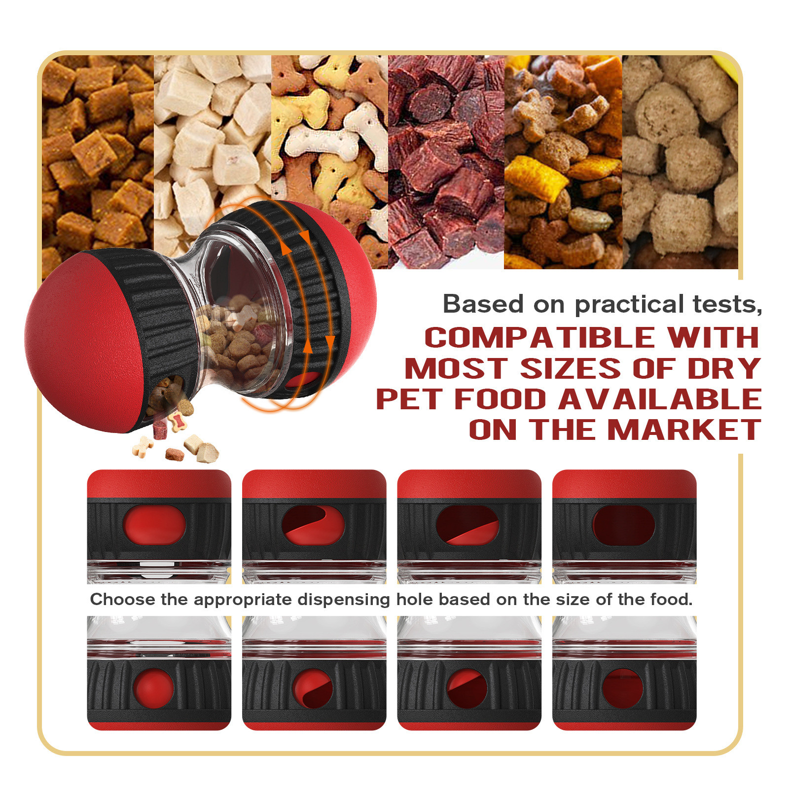 Rotating Slow Feeder Dog Toy – Promote Healthy Eating Habits, Durable Plastic, Wholesale Pet Supplies