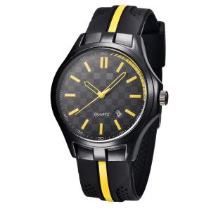 Quality Men's Alloy Wrist Watch , Stainless steel Caseback Waterproof Silicone Wrist Watches , OEM Men Watch wholesale