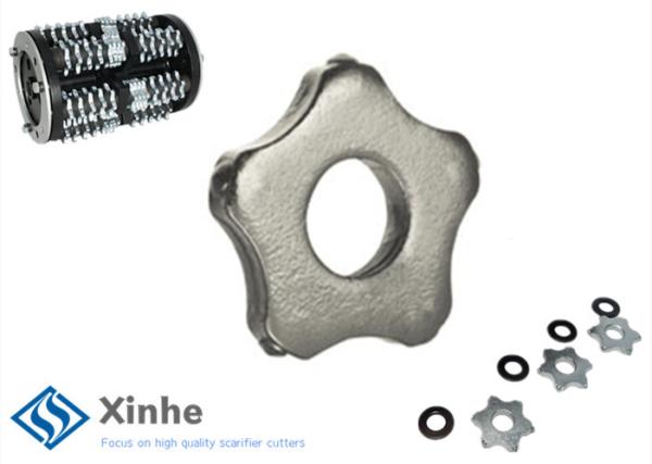 5 Points Star Blades Steel Spacers On Kutrite Concrete Scarifiers Floor Planers