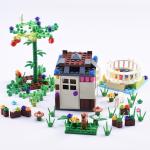 161pcs city accessories construction house building block compatible with