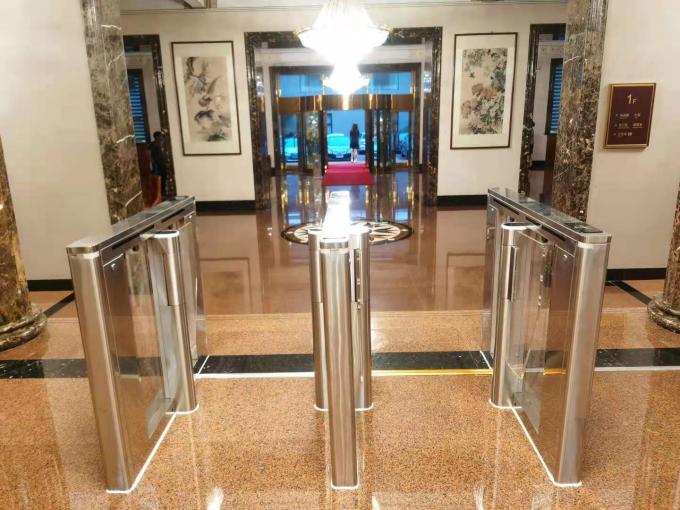 10MM Acrylic Office Security Gates Brushless Motor Automatic Intelligent  Systems 0