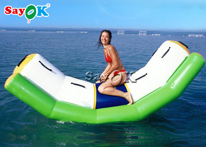 Summer Inflatable Floating Water Totter For Water Park Floating Water Toys / Blow Up Seesaw